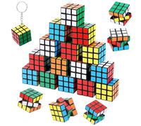 20 Mini Cube Magique 3x3 Porte Clef, Porte Clé avec Casse Tete Enfant, Cadeau Invite Anniversaire Enfant, Cadeau Anniversaire Enfants Invites, pour Sac Cadeau Anniversaire Cadeau Invité Noel