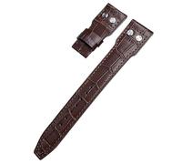 20 mm 21 mm 22 mm réel rivets en cuir Band de montre ajustement pour IWC Spitfire Big Pilot's Watch Iw5009 Sobrave à chute de vache