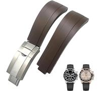 20 mm 21 mm en Caoutchouc Courte Boucle de Boucle de Boucle Ajustement pour Daytona Submariner Role Oysterflex Yacht maître Petit Silicone au Poignet