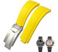 20 mm 21 mm en Caoutchouc Courte Boucle de Boucle de Boucle Ajustement pour Daytona Submariner Role Oysterflex Yacht maître Petit Silicone au Poignet