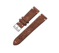 20 mm / 22 mm fait à la main le remplacement de sangle de montre en cuir en daim coloré à la main avec barre de ressort à libération rapide