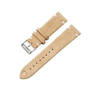 20 mm / 22 mm fait à la main le remplacement de sangle de montre en cuir en daim coloré à la main avec barre de ressort à libération rapide