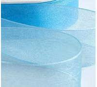 20 mm Ruban d'organza. ruban de haute qualité. Le Scrapbooking, emballage cadeau, Home Deco. 46 metres/45,7 m choisir à partir de couleurs, bleu clair, 20 mm