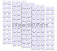 20 Mm Scratch Autocollant Rond,100 Paires Crochet Et Boucle Adhésifs,Scratch Autocollant Double Face Pastilles Pour Diy Meubles Artisanat,Autocollantes Points Arrière Dots Coins