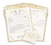 20 Moments of Tooth Cartes de reçus de fée et 1 sac de fée | Cadeau de fée pour garçons et filles | Certificat de fée souvenir pour enfants (or clair, 10,8 x 14 cm)