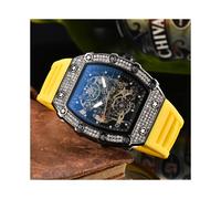 (20) Montre à quartz mécanique de luxe pour homme de qualité AAA avec diamants à 3 aiguilles, marque