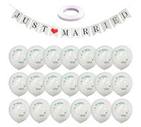 20 Morceaux De Ballons D'Amour, 1 Morceau De Drapeau De Mariage, 1 Morceau De Ruban, Ornements De La Saint-Valentin, Décoration De Fête De Mariage.