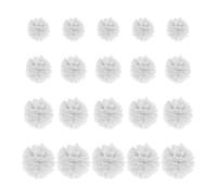 20 morceaux de bouquets en papier blanc, pompons en papier de soie, ensemble de bouquets en papier suspendus, bouquets de fête, décorations de mariage, accessoires de décoration de fête