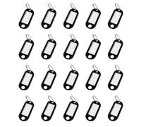 20 Morceaux De Plaque Noire, Chaîne D'Étiquettes, Porte-Clés Peuvent Être Marqués, Clavier, Marque Clé, Étiquette Pour Animaux De Compagnie.