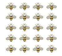 20 Morceaux De Plaques D'Ongles D'Abeilles, Bijoux En Perles Intégrés En Diamant, Bijoux En Métal Mignon, Décoration D'Ongles D'Art Bricolage, Accessoires De Vinaigrette À Main.