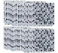 20 mosaïques autocollantes pour carrelage Gris Gris