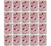 20* Mur de roses Mur de fleurs artificielles Fleurs roses Panneaux artificiels Fleur de soie DIY mariage rue Fond Fleur de soie Déco Mur 40 x 60 cm