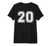 20 Number Twenty Team Sports Design Graphique Assorti Varsity T-Shirt Haut de Gamme