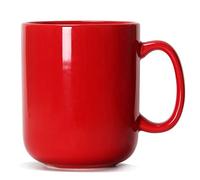 20 oz/ 600ml grande tasse à café, Smilatte M016 tasse en céramique simple avec poignée pour papa hommes, rouge