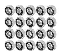 20 Pack 625RS Bearings 5mm x 16mm x 5mm | Rubber Sealed Miniature Ball Bearings for Hobby Projects/Skateboard / 3D Printer | Deep Groove, Low Noise
