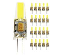 20 pack Ampoule LED G4 2.5W Économie d'énergie Équivalent 20W Lampe Halogène/Ampoules Incandescente COB LED 1505 AC/DC12V 210LM 360°Angle de Faisceau pour Appliques Lustres