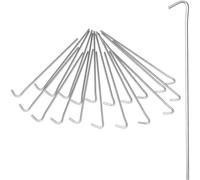 20 Pack Galvanised Steel Camping Tent Pegs Ground Pegs 22cm Heavy Duty Silver