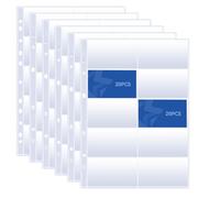 20 Pack Pochettes Cartes, Rangement Carte De Visite, Pochette Plastique Carte, Pochettes pour Cartes De Visite A4 avec 10 Compartiments, Transparentes Pochette Carte avec 11 Trous