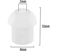 20 Pack Replacement Silicone Earplugs Compatible with Motorola Compatible with Kenwood Walkie Talkie Two Way Radio Earbud Earbud-10pcs Black and 10pcs White