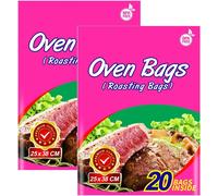 20 Pack Roasting Bags For Cooking Meat,Chicken,Fish,Vegetables (225x38cm)