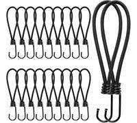 20 Pack Rubber Bungee Cord With Hooks,18cm Heavy Duty With Hooks,Versatile Rubber Bungee Cords With Hooks,Tarpaulin Bungee Cords For Various Applications