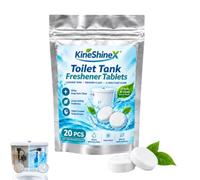 20 Pack Toilet Tank Freshener Tablets, Toilet Bowl Cleaners Tablets (1) | Automatic Toilet Bowl Cleaners, Descale & Deodorize, Septic-Safe, Gentle on Plumbing for All Toilets Get a Fresher Bathroom