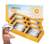 20 Pack Travel Size Sunscreen SPF 50+, Mini Sunscreen Travel Size, Sachets, Waterproof & Sweat-Resistant, Vegan & Oil-Free Formula, For Face and Body (60pcs)