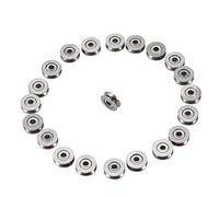 20 Pack V623zz V Groove Balle Ball Bearing Pulleys for Linear Motion Systems, Precision Rails & Tracks, 3x12x4mm