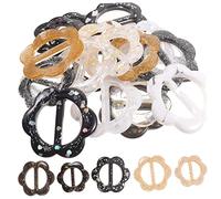 20 Pack Women's Buckles Japanese Button Pins Resin Scarf Clips Fashionable Shawl Buckle Rings