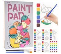 20 Pages Livre Coloriage Enfant, Peinture avec Livres d'Eau pour Tout Petits, Watercolor Painting Book pour Enfants Avec Peintures Et Pinceaux, Papier de Peinture Aquarelle Enfants 4-9 Ans (Fruit）