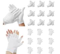 20 Paia Guanti Cotone Dermatologici Guanti di Cotone per Dermatiti Guan-ti in Coton-e per Dermatiti Adatto per Mani Secche, Eczema, Idratazione e Controllo dei Gioielli