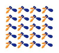 20 Paires Bouchon d'Oreille Anti Bruit avec Cordon, Bouchons d'Oreilles en Silicone Réutilisables pour Dormir, Protection Auditive Confortable pour Travail, Études et Voyages, Orange