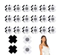 20 Paires de Cache Tétons Noirs, Cache Tétons Noirs Caches Téton Auto Adhésif Jetables Caches Teton Femme Invisible Jetable Invisible Femme Satin Autocollants Couverture de Mamelon Housse élégante