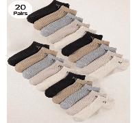 20 paires de chaussettes à motif nœud papillon, style japonais simple et élégant, style décontracté de clown, confortables et respirantes, convenant aux vêtements de sport 36-39,40-43,33-36,1 paire de