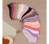 20 paires de chaussettes courtes multicolores pour femmes, chaussettes tubes d'été courtes, fines et décontractées de mode 36-39,40-43,15 paires de noir,15 paires de blanc,20 paires de chaussures noir