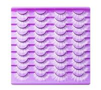 20 Paires De Cils Blancs Halloween Faux Vaporeux Cosplay Maquillage Mascarade Fête Noël Faux