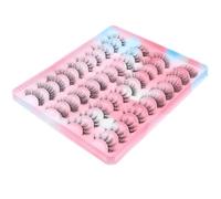 20 Paires Faux Cils en Bande, Volume Intense, Légers, Polyester | Application Facile pour Débutantes, Regard Rapide, Usage Soir, Photo, Mariées et Demoiselles