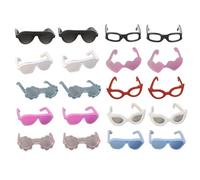 20 Paires Lunettes de poupée en Plastique Lunettes de Soleil poupées avec 10 Styles Classic Retro Tiny Sunglasses Eyewear Mini Sunglasses for Crafts Dolls Costume Costume Cosplay Photo Accessoires.