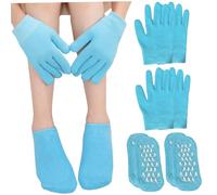 20 paires masques à main Gants et chaussettes hydratantes, gants hydratants et chaussettes, gants et chaussettes en coton en fils et en hydratant à main pour la peau gercée et sèche.