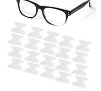 20 Paires Plaquettes de Nez Antidérapantes 1.8mm en Silicone Souple pour Lunettes Accessoires Blanc