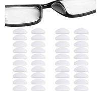 20 Paires Plaquettes de Nez en Silicone, Adhésif Plaquett Lunette, Protection Nez Antidérapant pour Lunettes et Lunettes de Soleil, Transparent