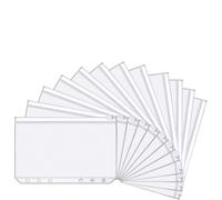 20 Paquets A7 Taille 6 Trous Pochettes Classeur En Plastique Dossiers À Glissière Des Dossiers Imperméable 6 Trous Sacs Zippés À Feuilles Mobiles Pour Documents Cahiers Cartes (12 Pc)