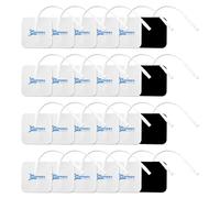 20 Patchs Électrodes TENS 5x5 cm Auto-adhésifs Réutilisables, Connecteur 2 mm Compatibles avec la Plupart des Machines TENS, Adhérence Durable