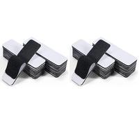 20 PC Scratch Autocollant Double Face 3 cm × 10 cm, double face avec fermeture pour tissu, fixation, organisation et rangement, noir, 10 paires (Lot de 2)