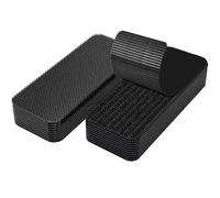 RUOJLING 20 Pcs 10 Paires Bande Scratch Adhésive, Réutilisable, 3 x 10cm, Noir