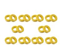 20 Pcs 33mm x 19mm x 11mm Jaune Blanc Fer Noyau Ferrite Anneaux Toroide