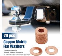 20 Pcs 8 mm de Diamètre Intérieur Rondelles en Laiton Joints d'étanchéité Plats pour Voiture