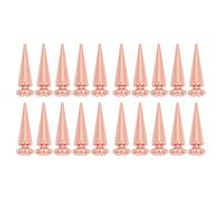 20 pcs à pointes à cônes et poteaux, 10x29 mm en or rose couleurs vis rivets arbre long kit de pointes pour sac de bricolage.
