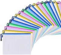 20 Pcs A5 Zipper File Sacs Document Étanche Sac Fort Comme Un Paquet De Projet Portefeuille En Plastique Pochettes Avec Fermeture À Glissière Pour Document De Voyage Cosmétiques Stockage De Recettes