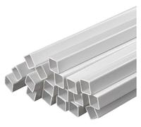 20 Pcs ABS Hollow Square Tube Side Length 3-10Mm 500Mm Plastic Model Suitable for Architectural, length 5mm(Side length 10mm)